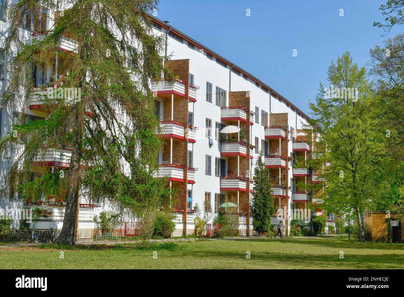 Residential buildings by Otto Bartning, Langer Jammer, Goebelstrasse, Siemensstadt housing estate, Spandau, Berlin, Germany Stock Photo