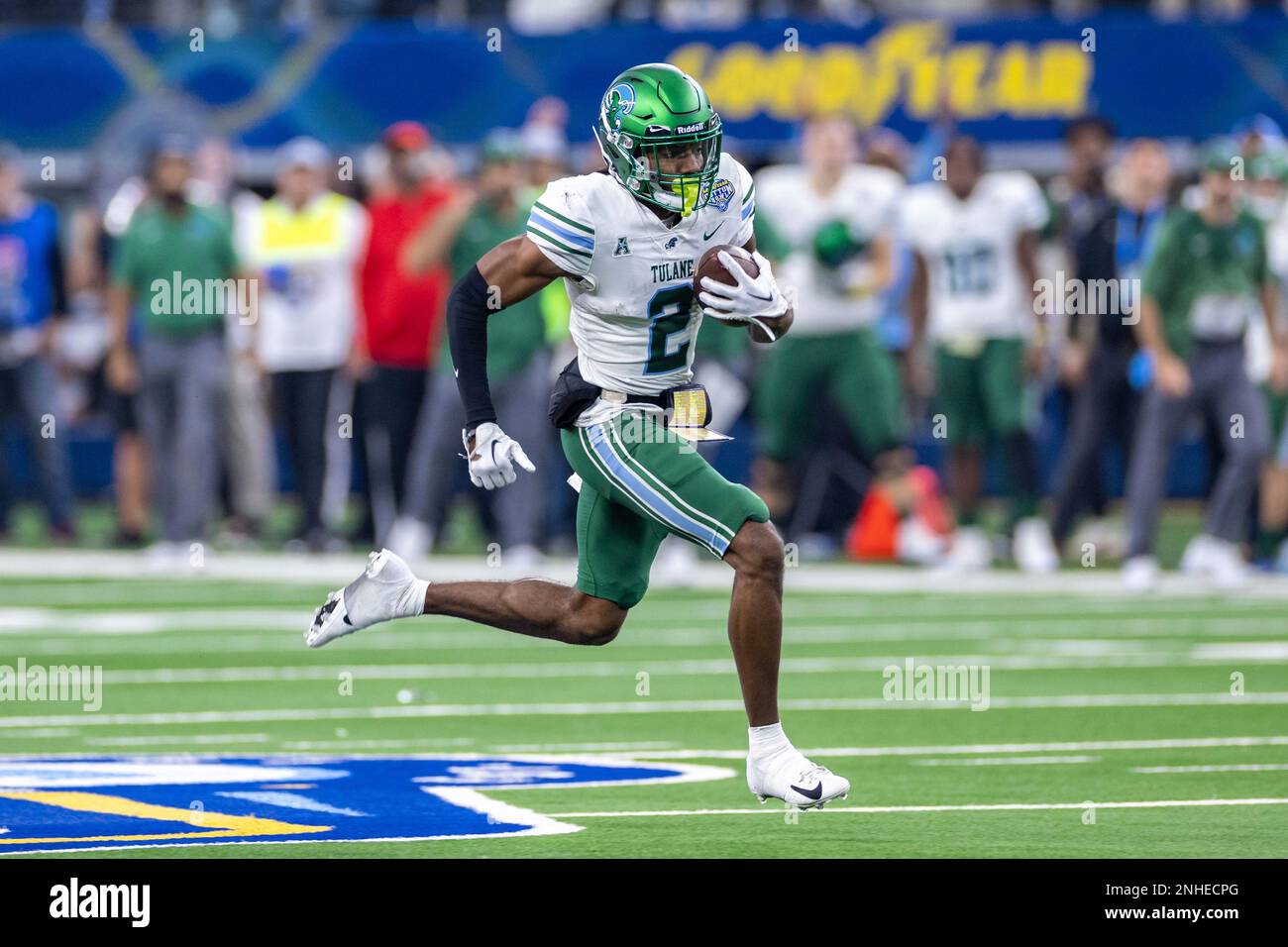 Arlington, Tx - January 02: Tulane Green Wave Wide Receiver Duece Watts 