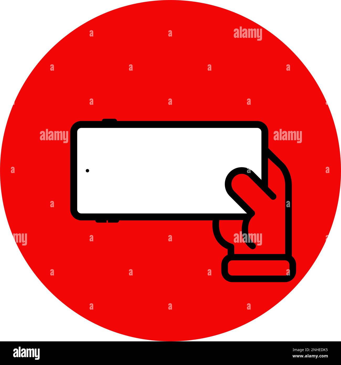 Modern Symbol of Cell phone use forbidden. Flat vector illustration Stock Vector