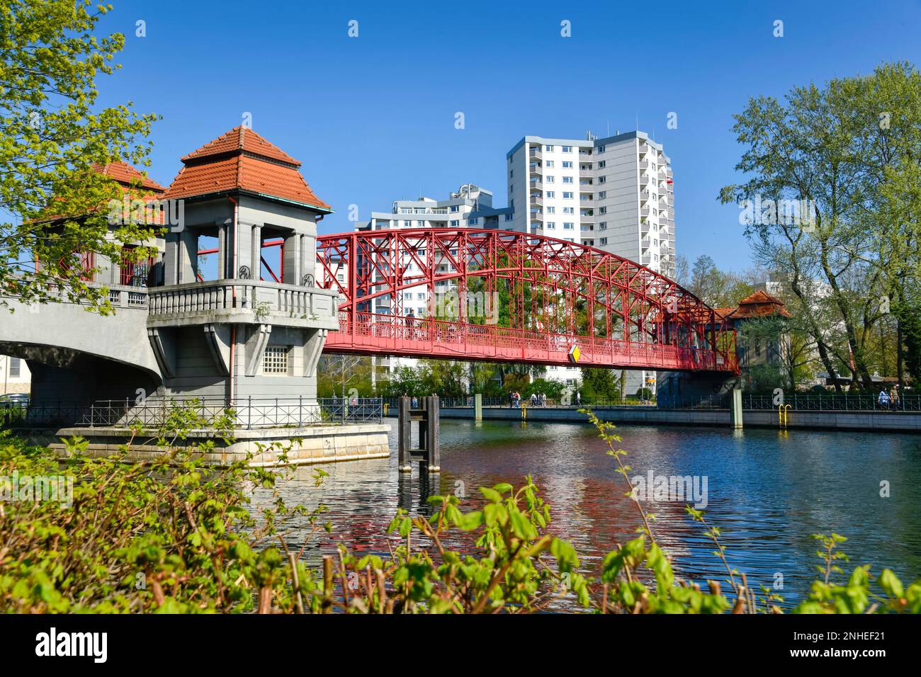Six Bridge, Tegel Harbour, Tegel, Reinickendorf, Berlin, Germany Stock Photo
