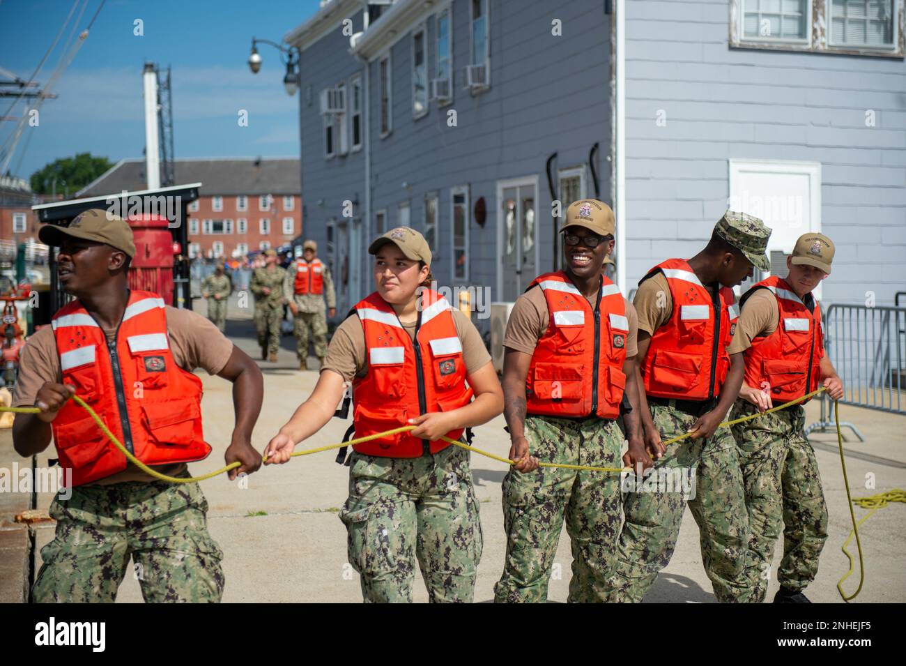 boston-july-29-2022-u-s-sailors-conduct-a-line-handling-evolution