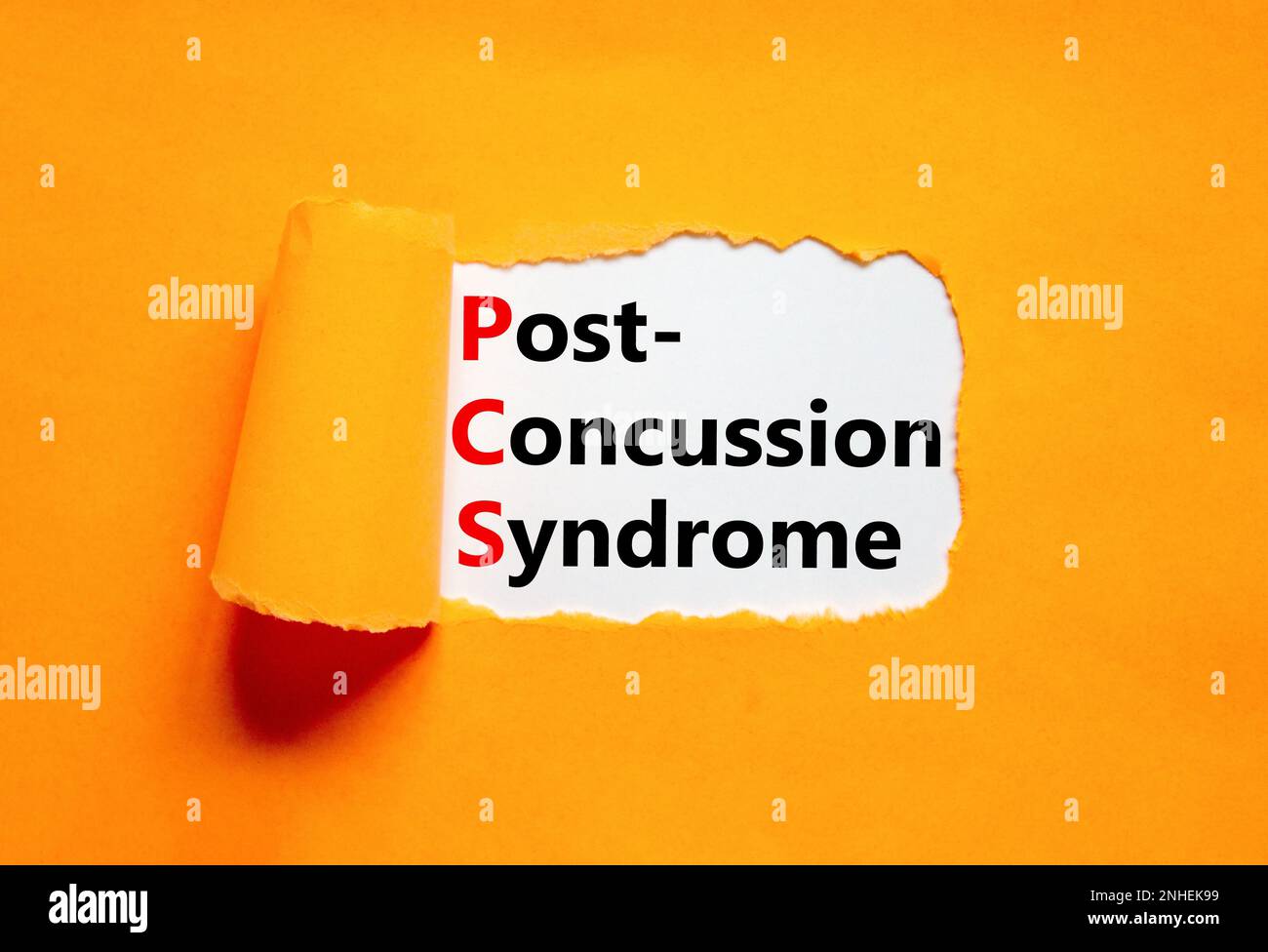 PCS post-concussion syndrome symbol. Concept words PCS post-concussion ...
