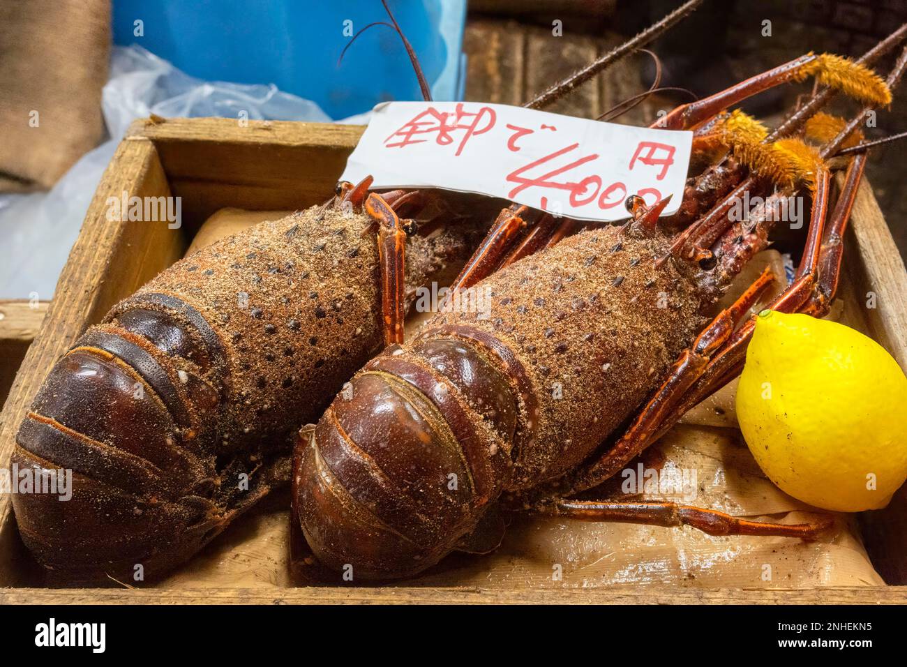 Tokyo Japan. Fish Market. Lobsters Stock Photo Alamy
