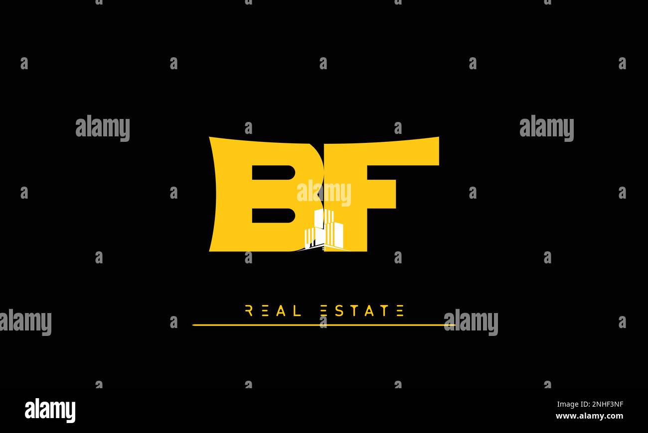 Real Estate letters Initials Monogram logo BF , FB Stock Vector