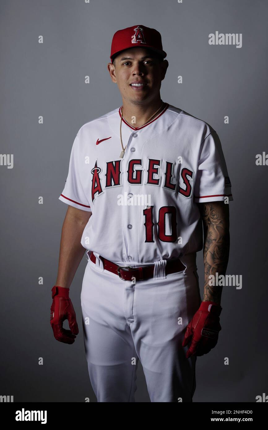 This is a 2023 photo of Gio Urshela. This image reflects the Los Angeles  Angels active roster as of Tuesday, Feb. 21, 2023, when the photo was  taken. (AP Photo/Morry Gash Stock