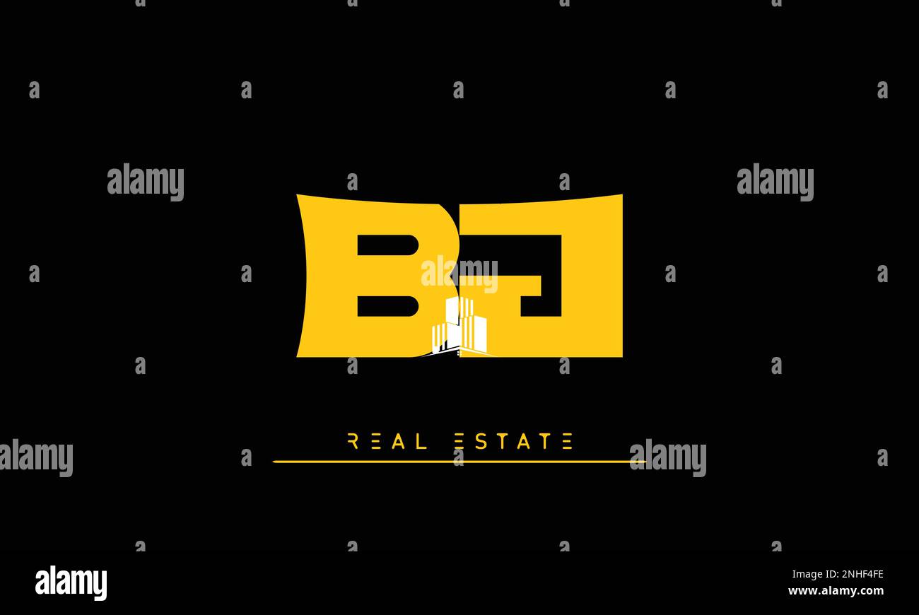 Real Estate letters Initials Monogram logo BJ , JB Stock Vector Image