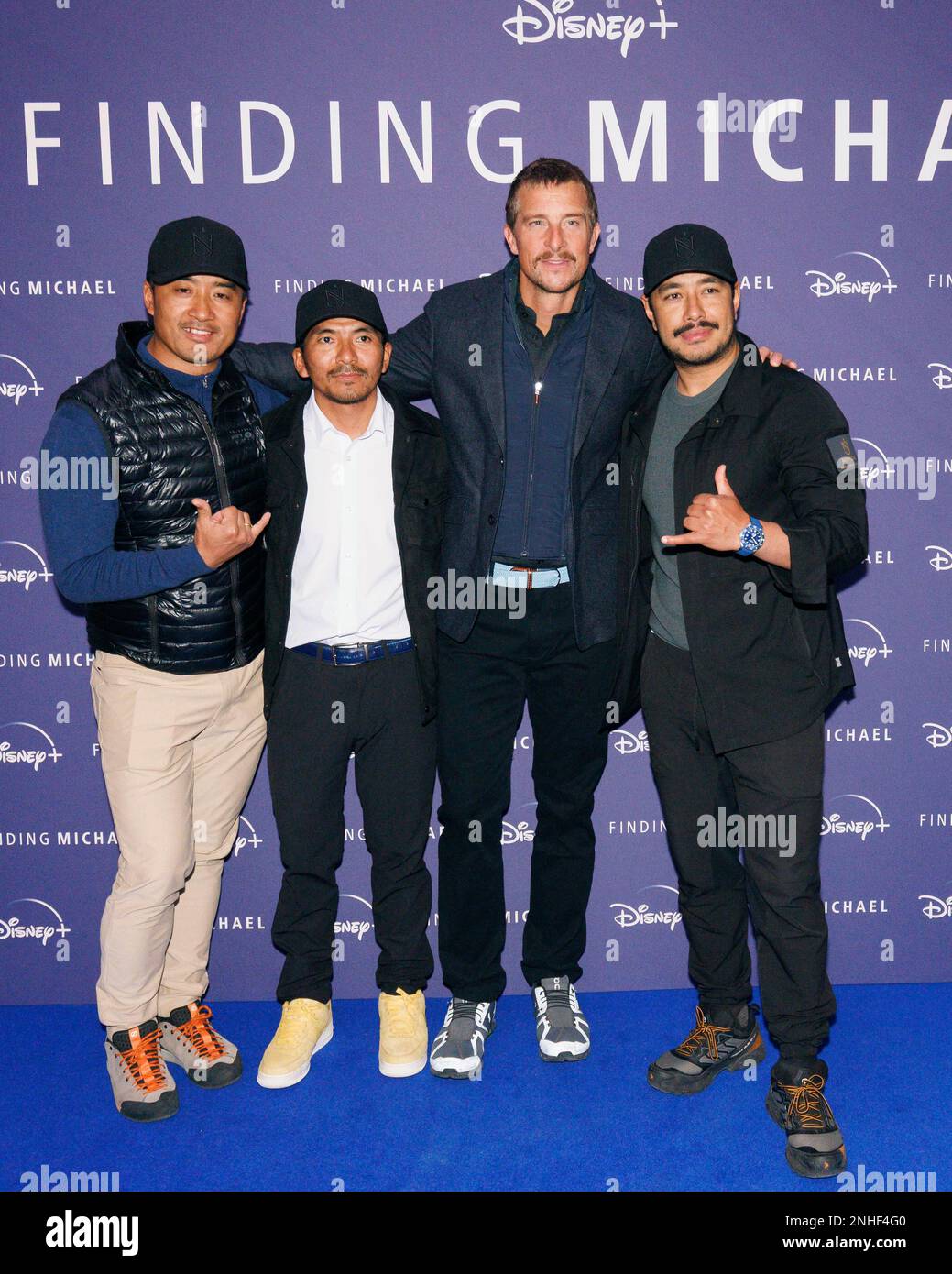 (left to right) Mingma Tenzi Sherpa, Mingma David Sherpa, Bear Grylls