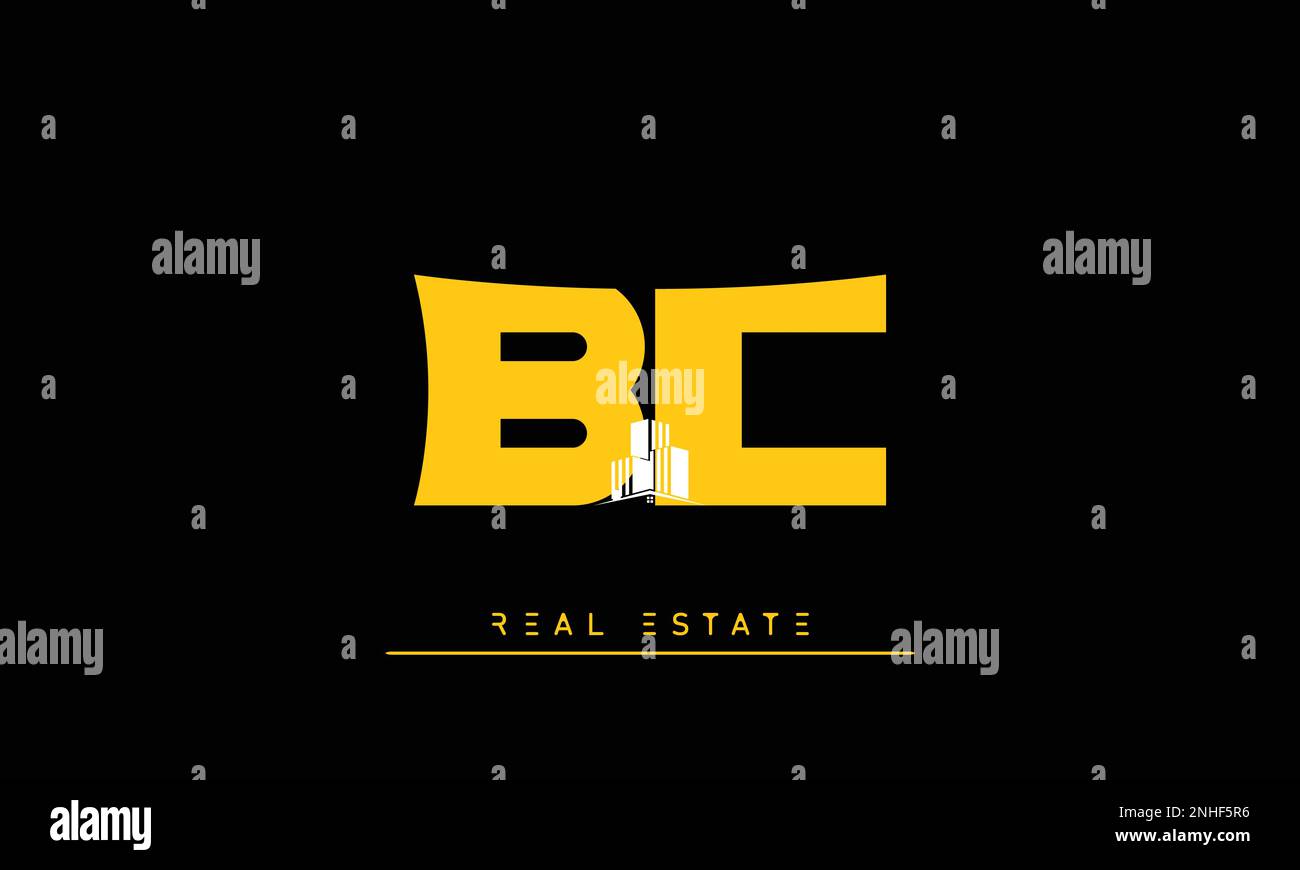 Real Estate letters Initials Monogram logo BC , CB Stock Vector