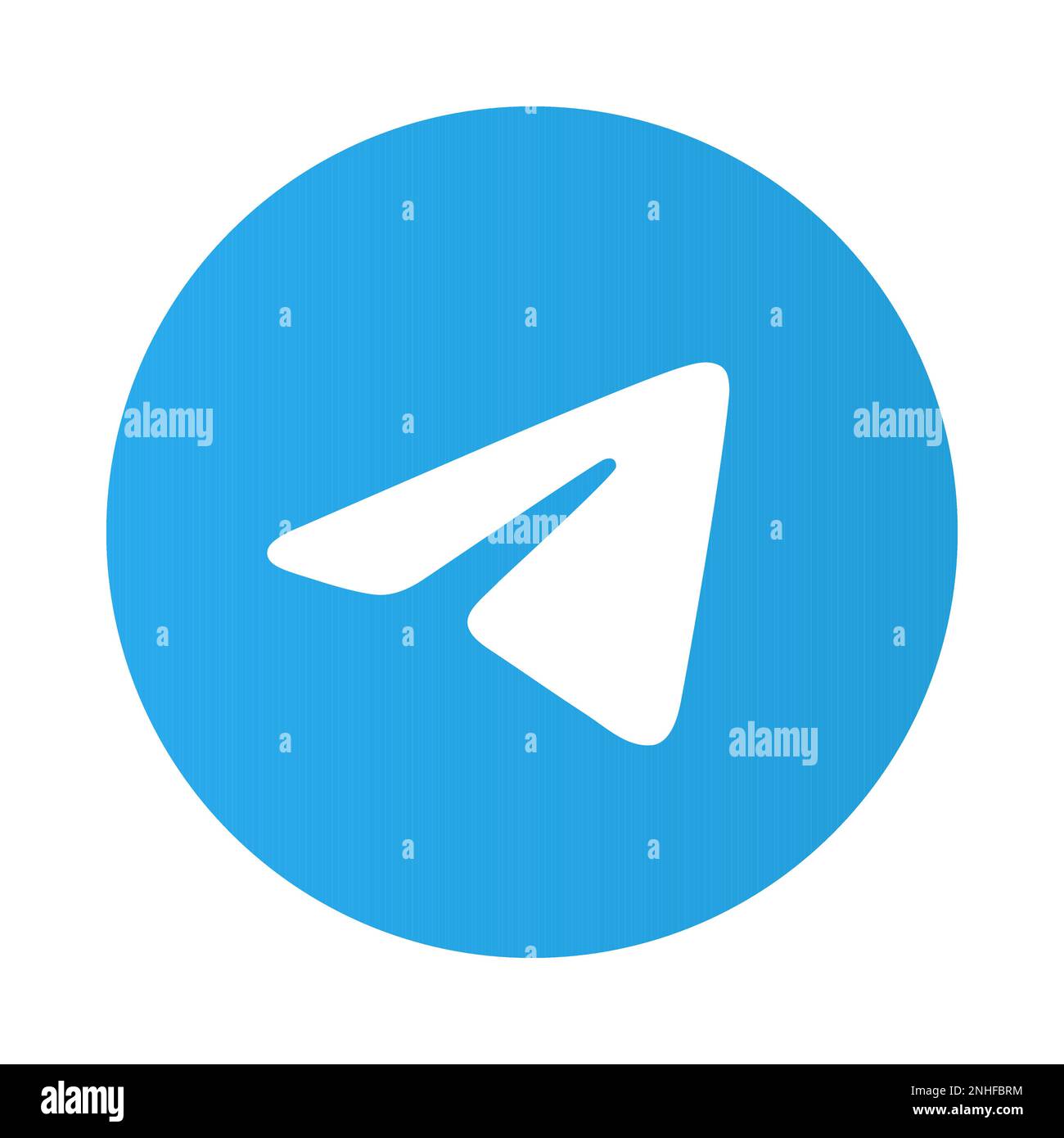 Telegram instant messaging app icon. Square shape vector illustration