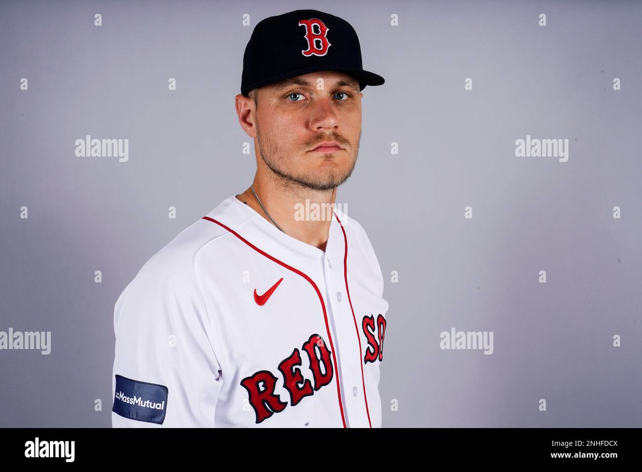 This is a 2023 photo of relief pitcher Tanner Houck of the Red Sox