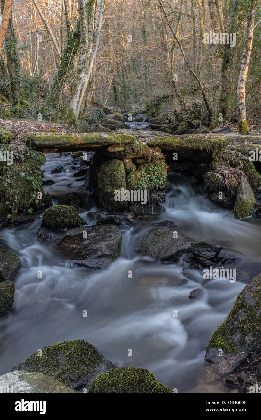La Rochette - Vue hivernale du pont celtique Stock Photo - Alamy