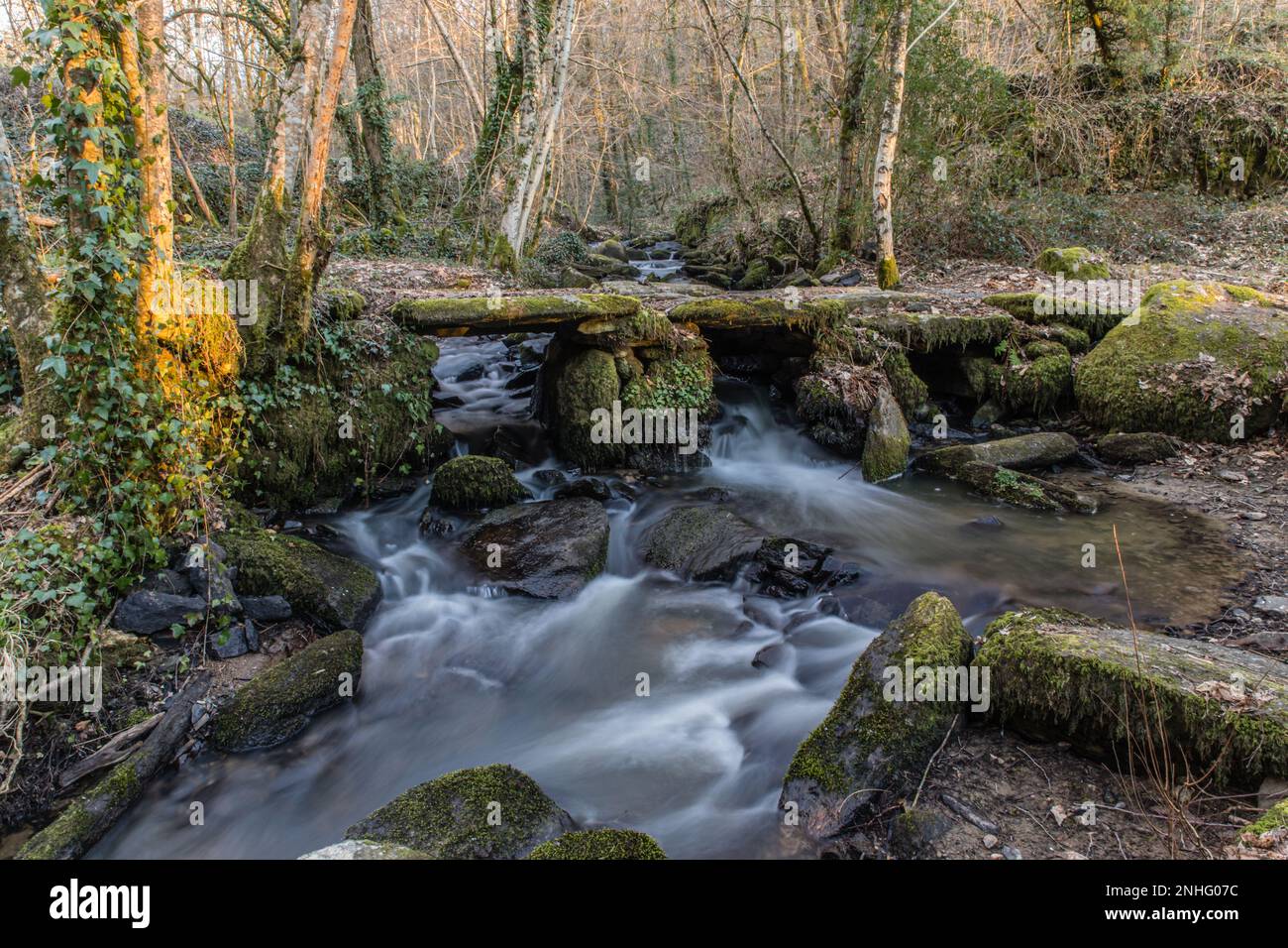 La Rochette - Vue hivernale du pont celtique Stock Photo - Alamy