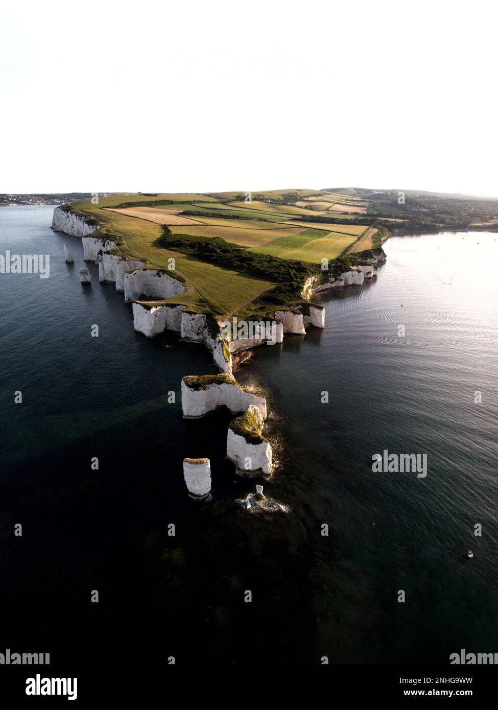 Old Harry Rocks Poole Harbour Dorset Jurassic Coast drone photography ...