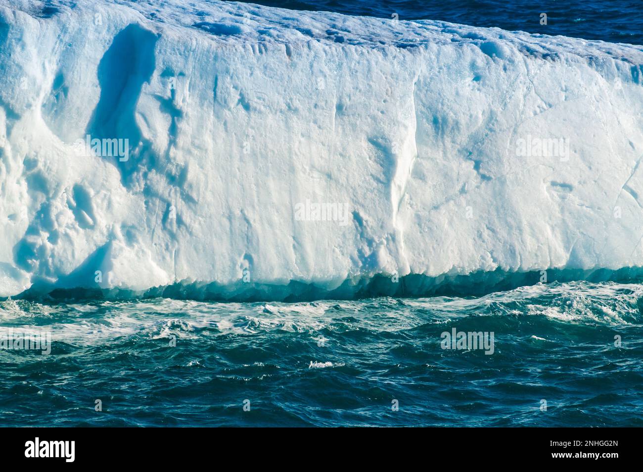 Water running off the arctic ice shelf off the Svalbard Islands of