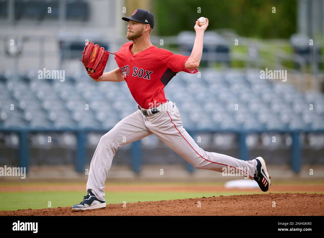 FCL Red Sox pitcher Chris Sale (41), on rehab assignment from the Boston  Red Sox, during a Florida Complex League baseball game against the FCL Rays  on June 20, 2022 at Charlotte