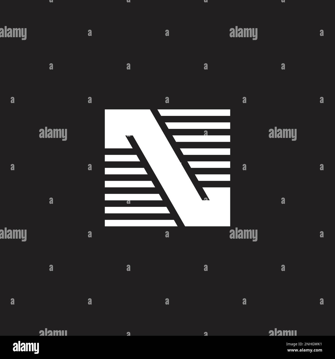 letter n stripes square geometric logo vector Stock Vector Image & Art ...