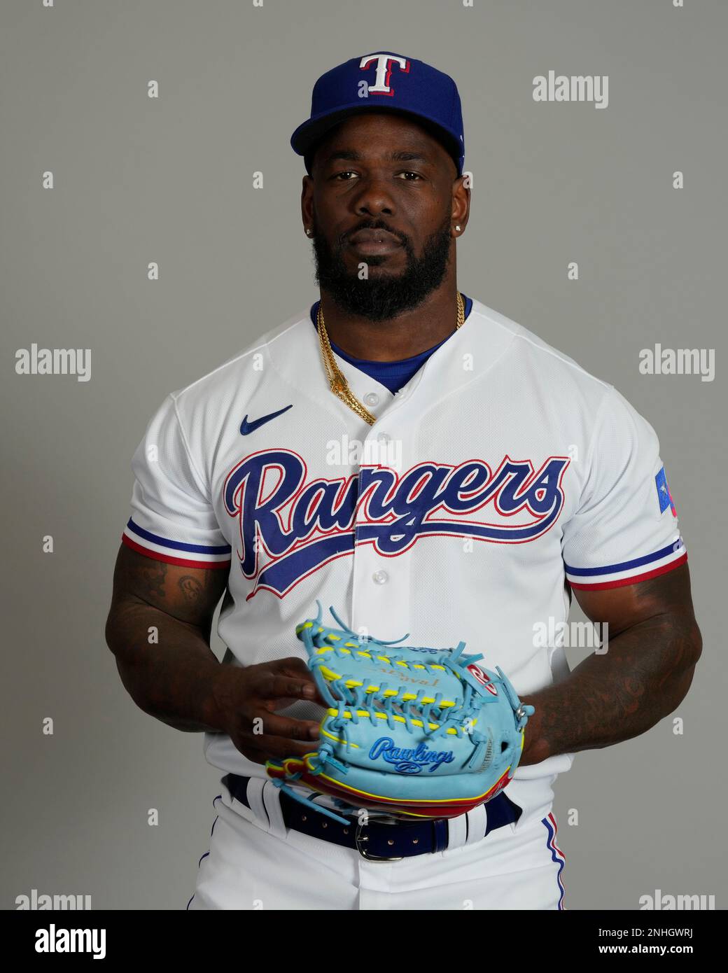 This is a 2023 photo of Adolis Garcia of the Texas Rangers
