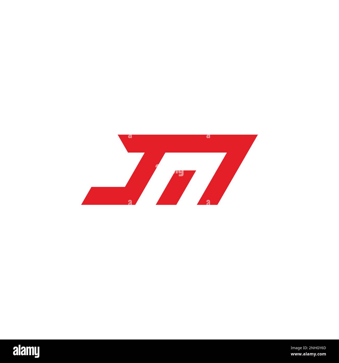 letter jn arrow motion simple geometric logo vector Stock Vector