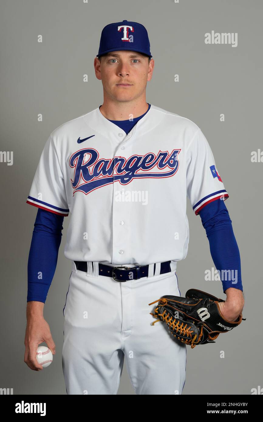 This is a 2022 photo of Spencer Howard of the Texas Rangers baseball team.  This image reflects the Texas Rangers active roster as of Thursday, March  17, 2022 when this image was