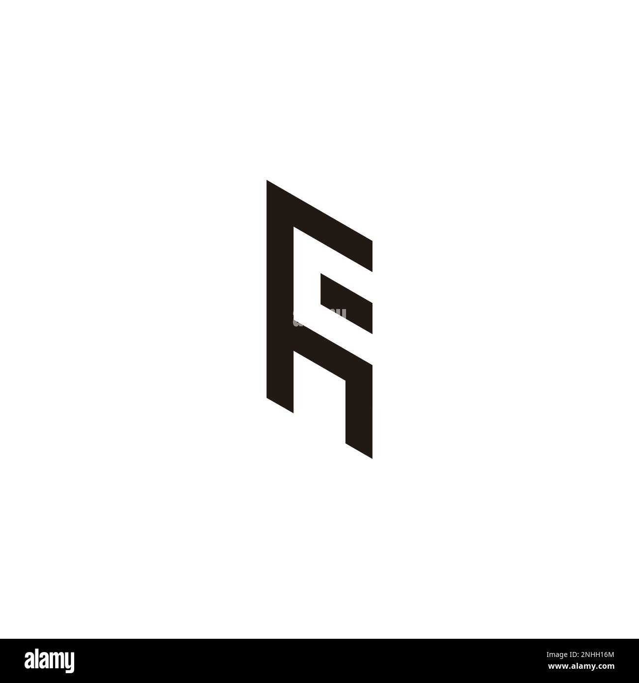 letter ch abstract line dimensional logo vector Stock Vector
