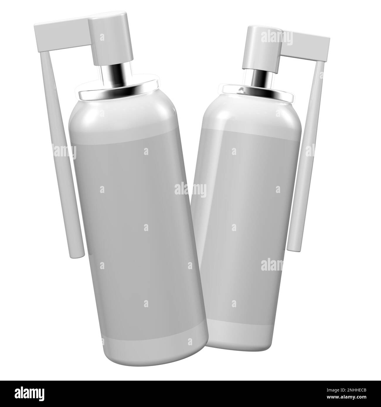 Realistic 3D Bottle Mock Up Template on White Background.3D Rendering