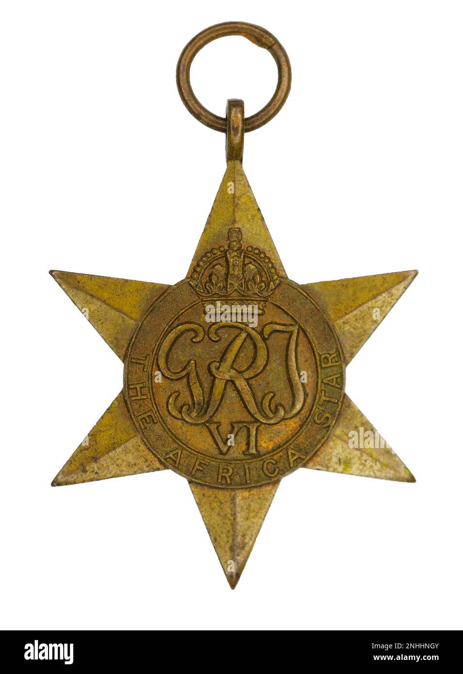 A British Second World War campaign medal, The Africa Star. Stock Photo