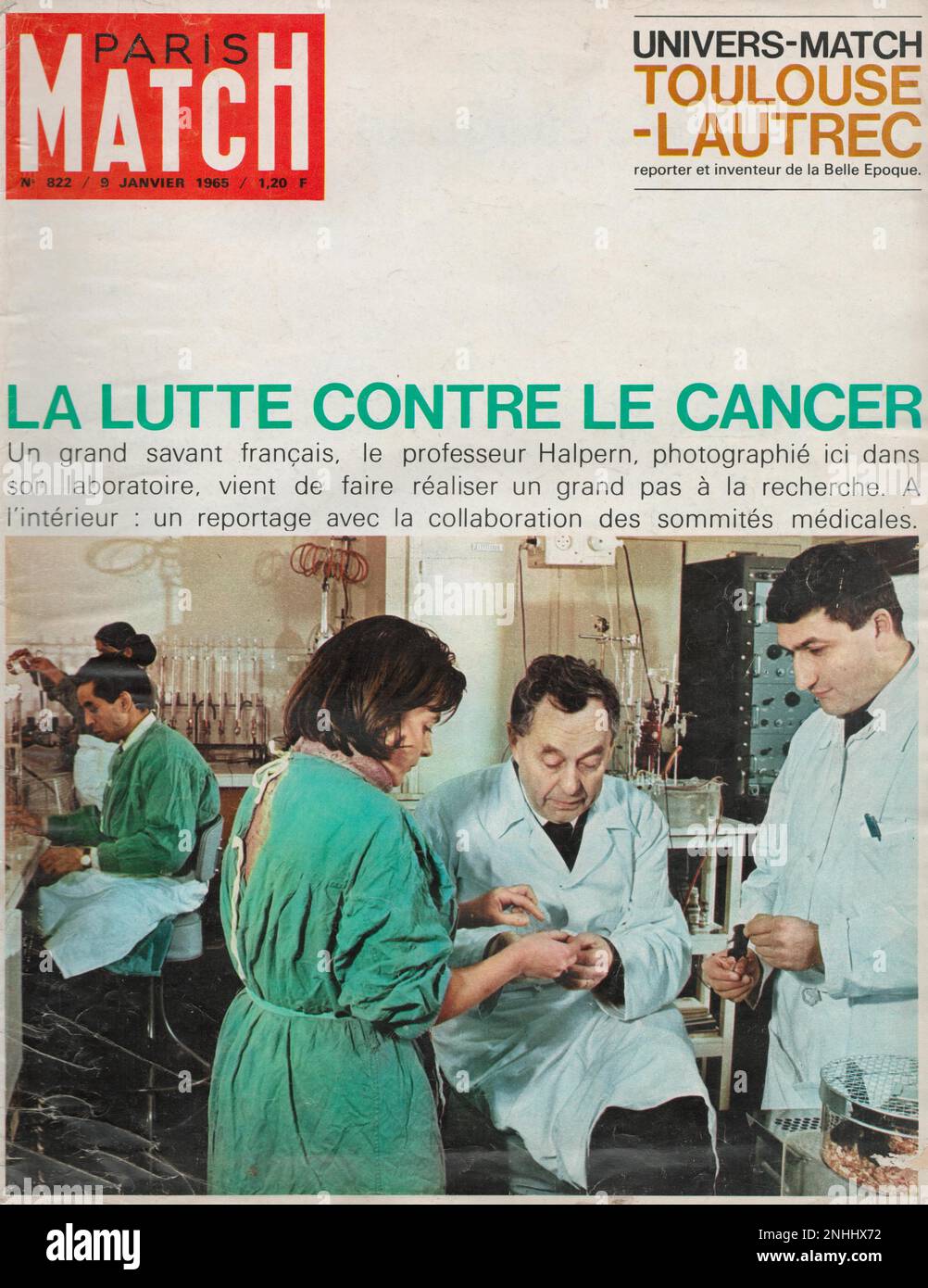 Paris Match 9 Janvier 1965 Paris Match front page Paris Match first page Paris Match magazine cover French magazine cover Stock Photo