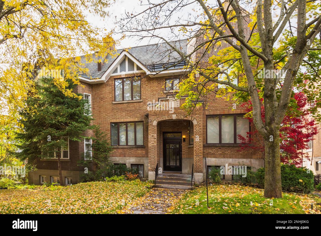 1924 traditional two story brick cladded semidetached cottage style