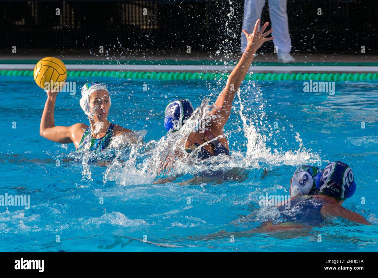 women's water polo attack (mediterrani vs Stock Photo Alamy