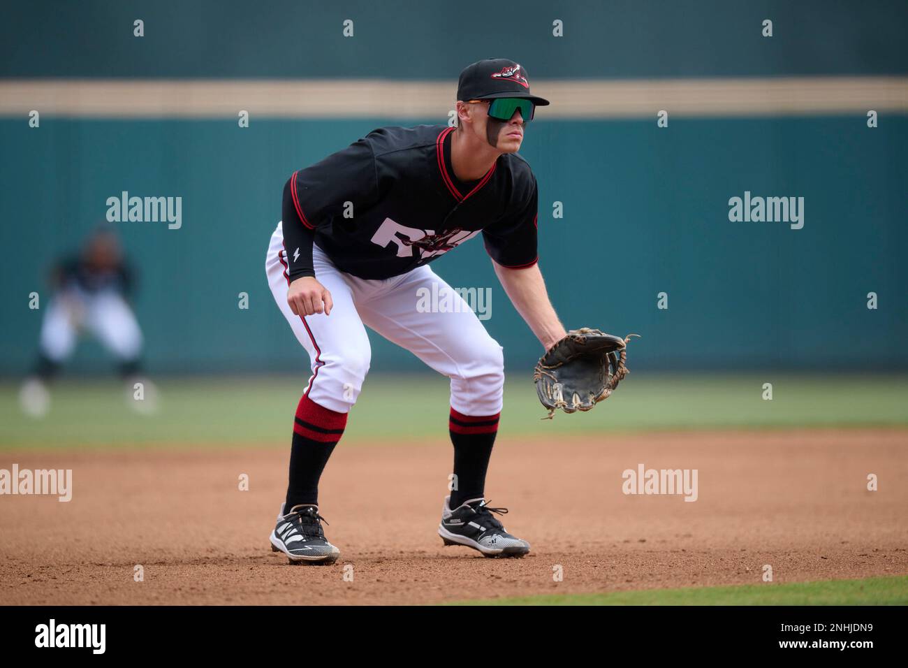 Richmond Flying Squirrels third baseman Simon Whiteman (9) during an