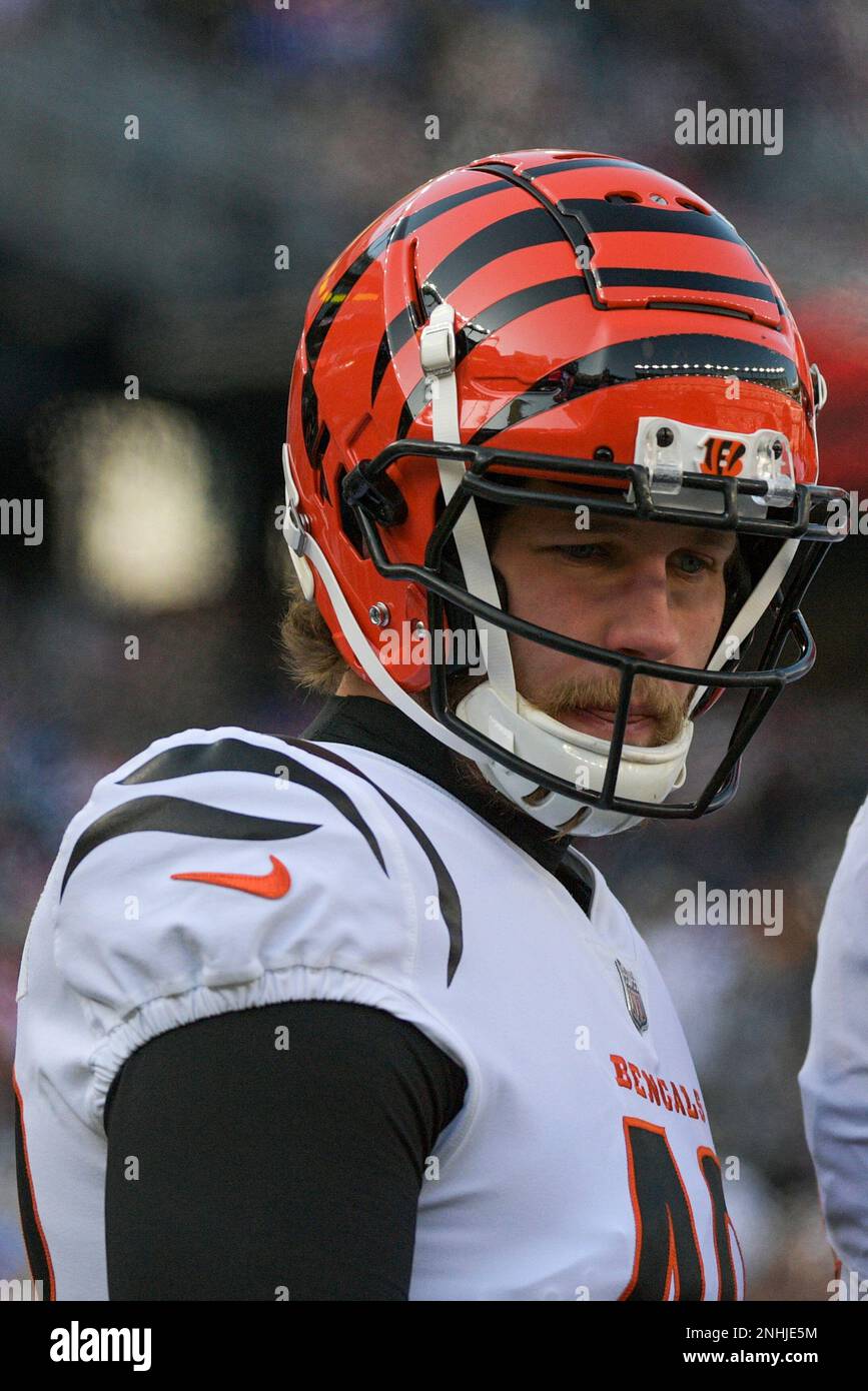 Foxborough, United States. 24th Dec, 2022. Cincinnati Bengals quarterback Joe  Burrow (9) looks for a pass during the first half of a game against New  England Patriots at Gillette Stadium in Foxborough