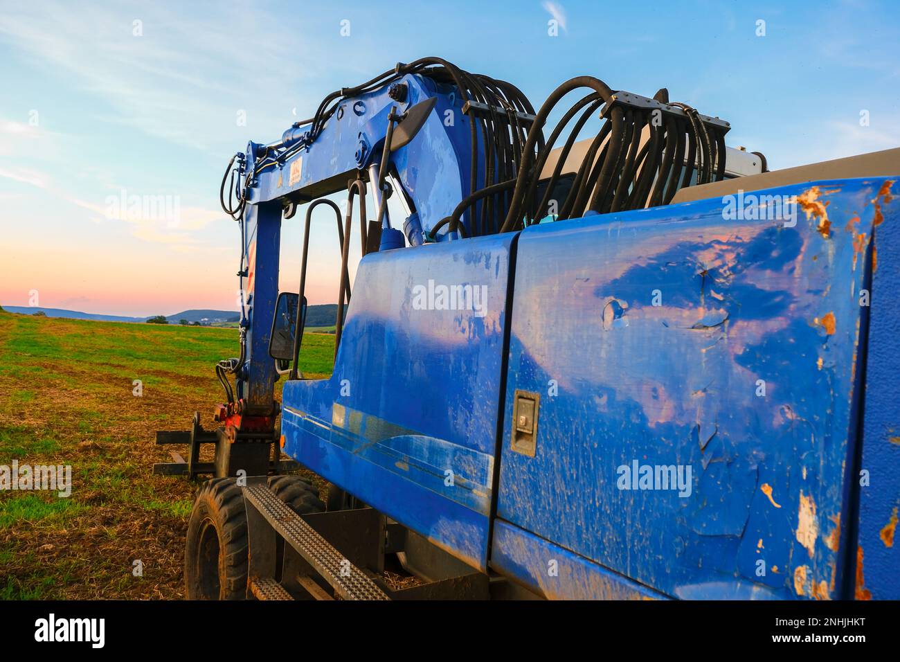 Equipment for laying pipes.Construction machinery in the field
