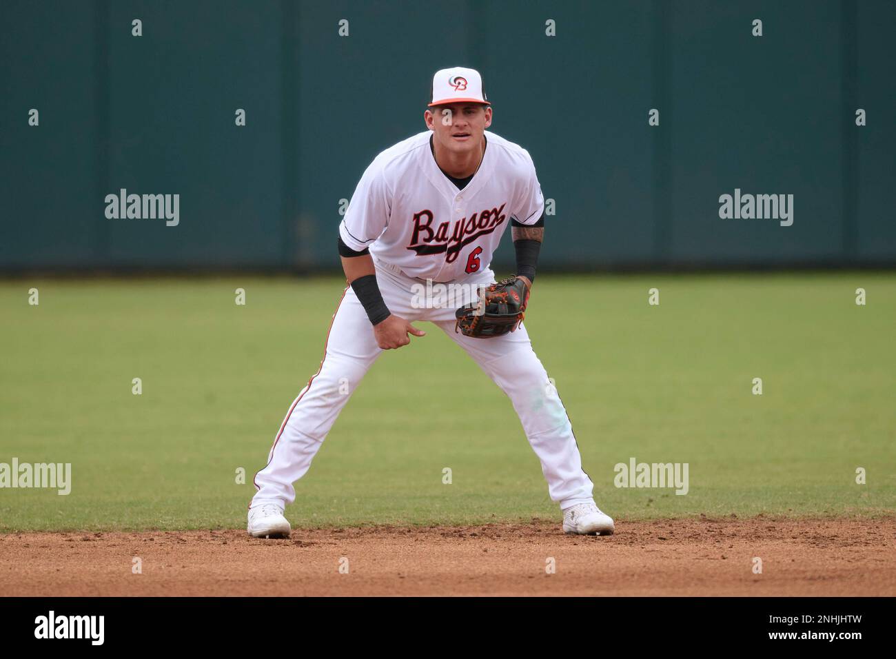 Bowie Baysox shortstop Joseph Ortiz (6) during an Eastern League