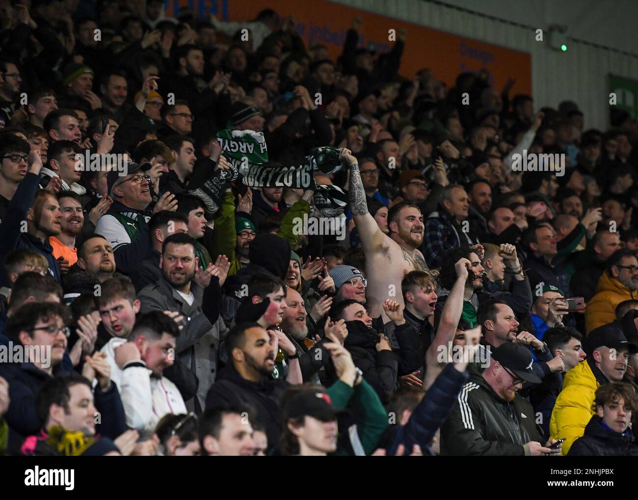 Plymouth Argyle fans during the Papa John's Trophy match Plymouth ...