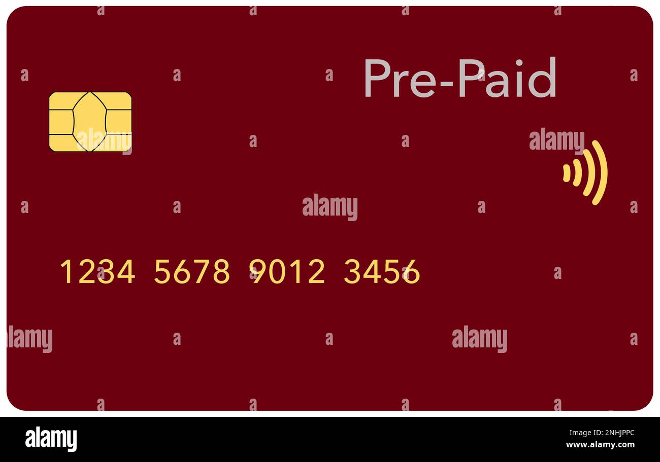 Here is generic prepaid credit card or debit card isolated on the