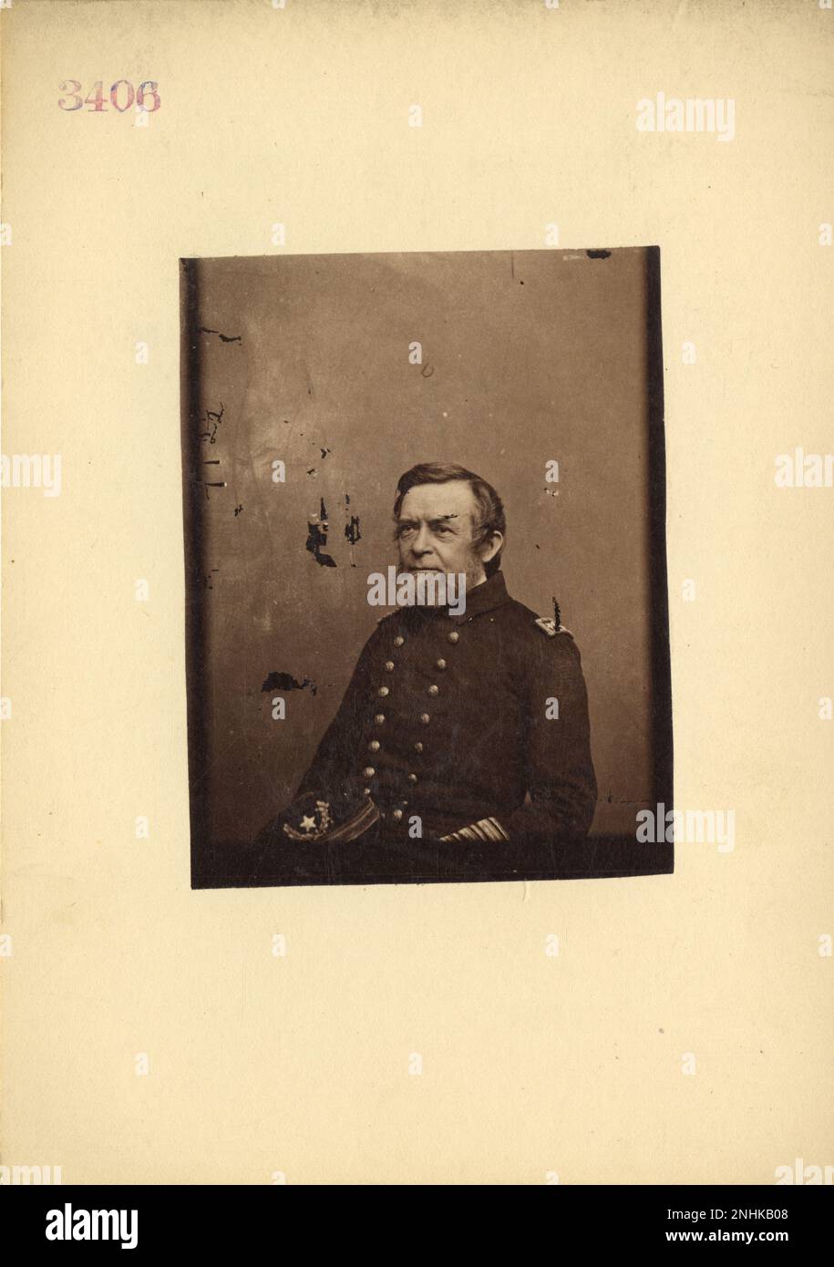 Rear Admiral Andrew H. Foote 19th Century Mathew Brady, Quartermaster, and Other Civil War Photographs Stock Photo