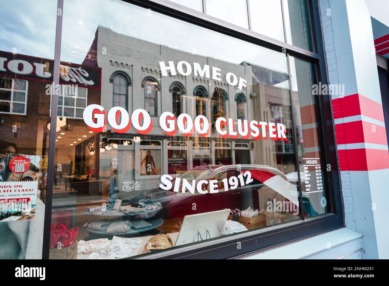 goo goo cluster, famous chocolate shop, nashville, tennessee Stock