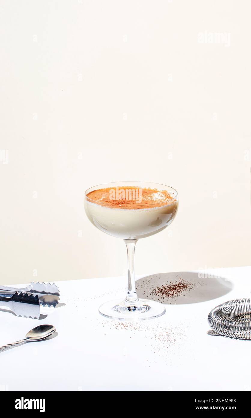 Brandy alexander alcoholic cocktail drink with cognac, cocoa liquor ...