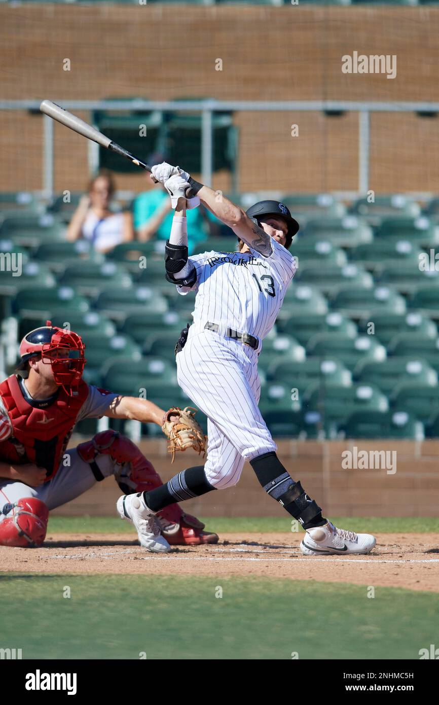 Zac Veen (13) (Colorado Rockies) of the Salt River Rafters during
