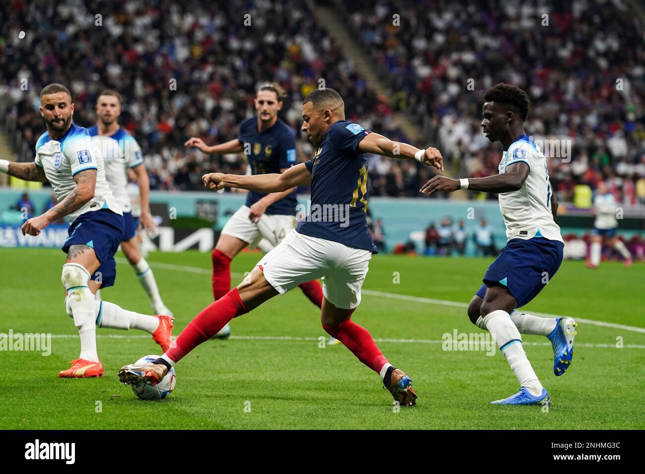 AL KHOR, QATAR - DECEMBER 10: Kylian Mbappe of France in action during ...