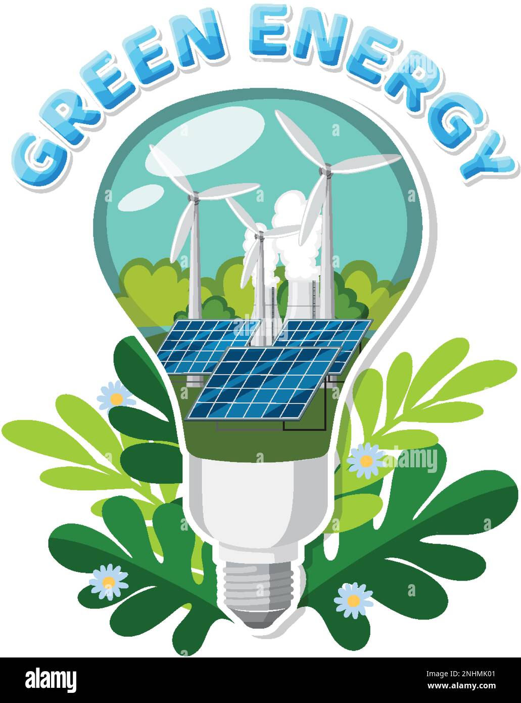 Alternative green energy vector concept illustration Stock Vector Image ...