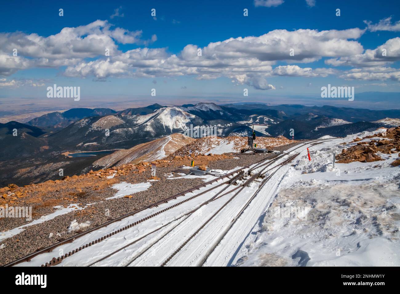 Colorado Springs, CO, USA - Dec 5, 2022: The Broadmoor Manitou and Pikes Peak Cog Railway Stock Photo