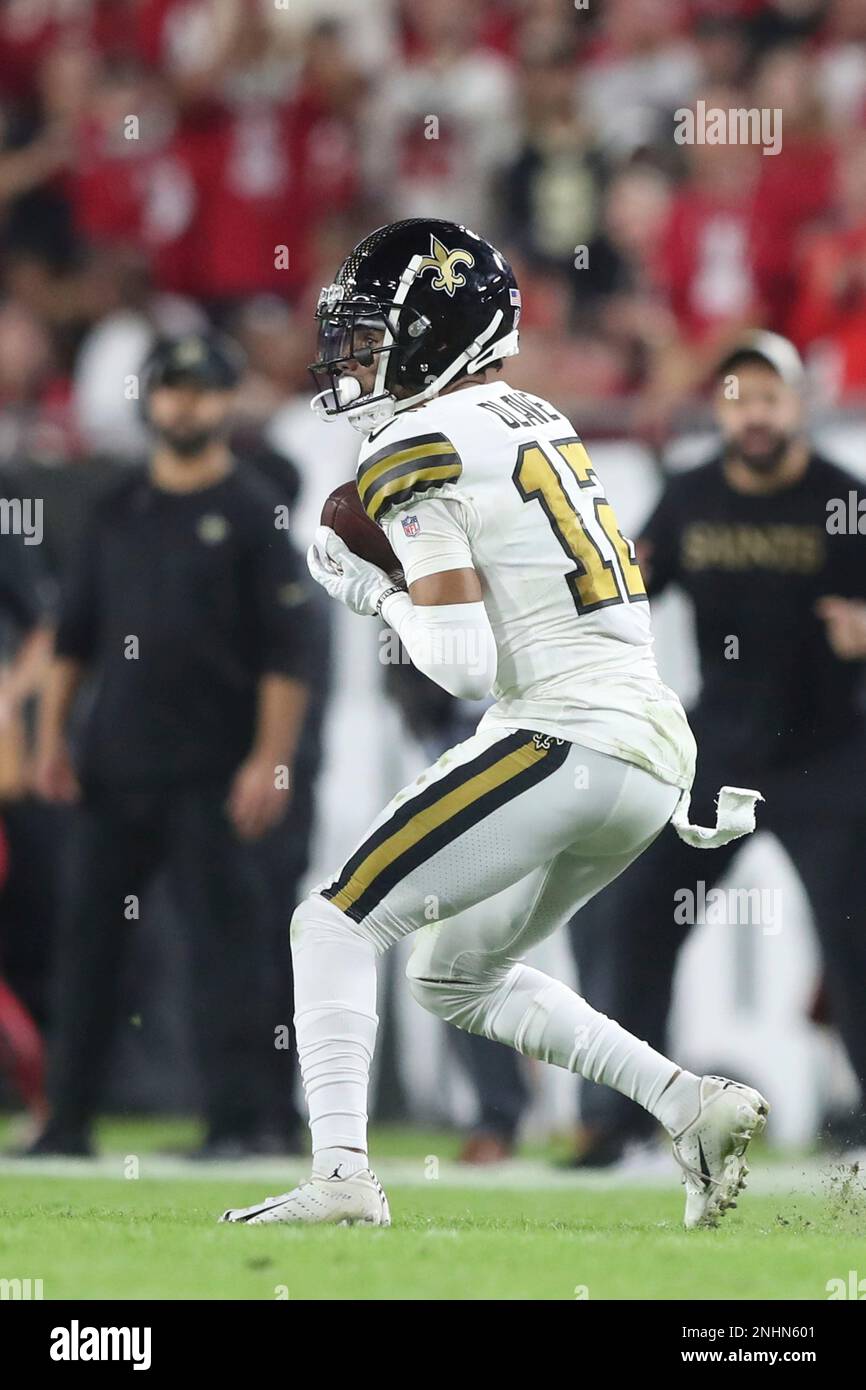 TAMPA, FL - DECEMBER 05: Tampa Bay Buccaneers Defensive Tackle Akiem Hicks  (96) rushes the passer during the regular season game between the New  Orleans Saints and the Tampa Bay Buccaneers on