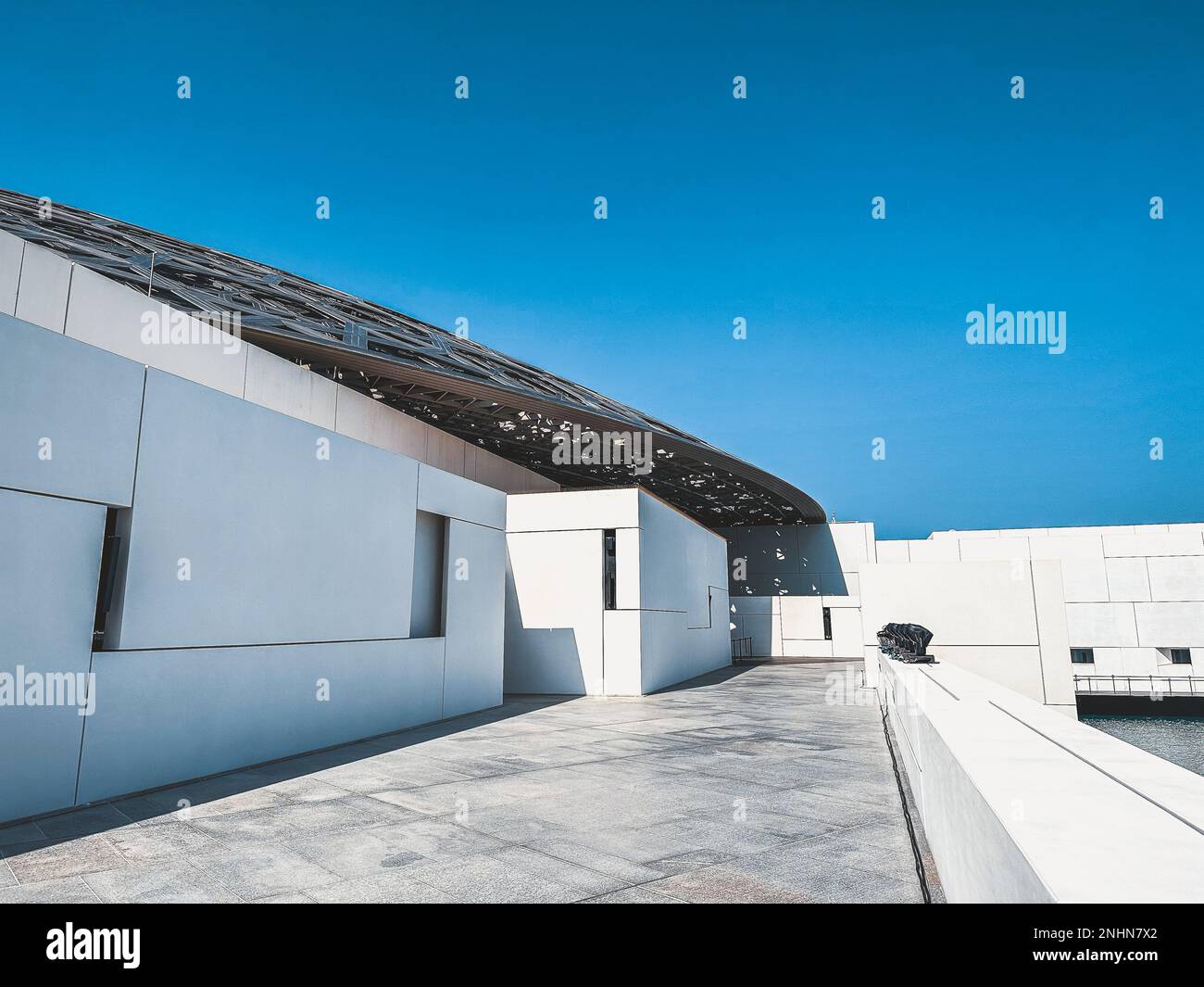 Exterior of the Louvre Museum in Abu Dhabi, United Arab emirates Stock ...