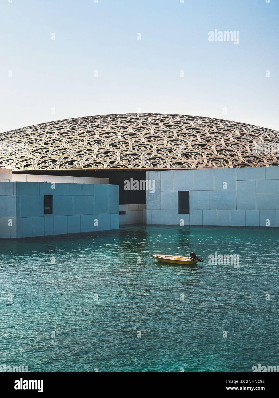 Exterior of the Louvre Museum in Abu Dhabi, United Arab emirates Stock ...