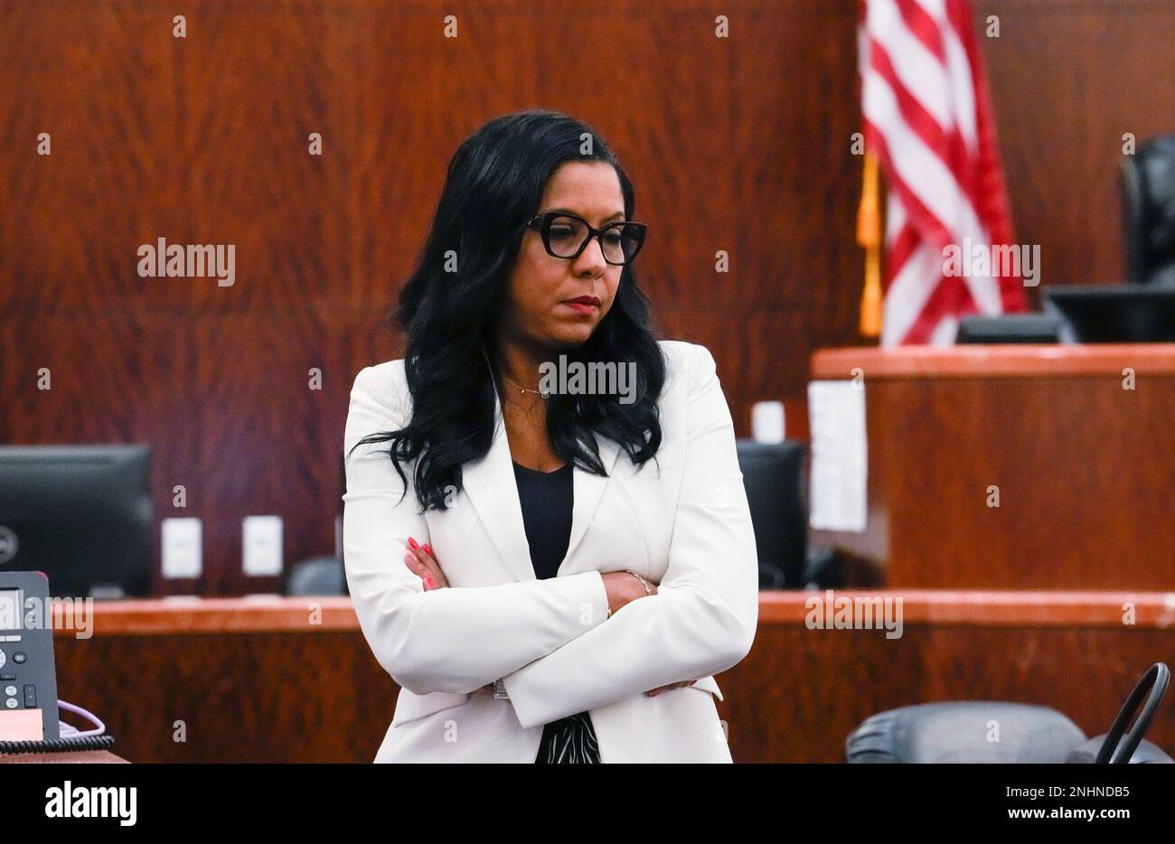 Defense attorney Letitia Quinones in court for Patrick Clark, accused
