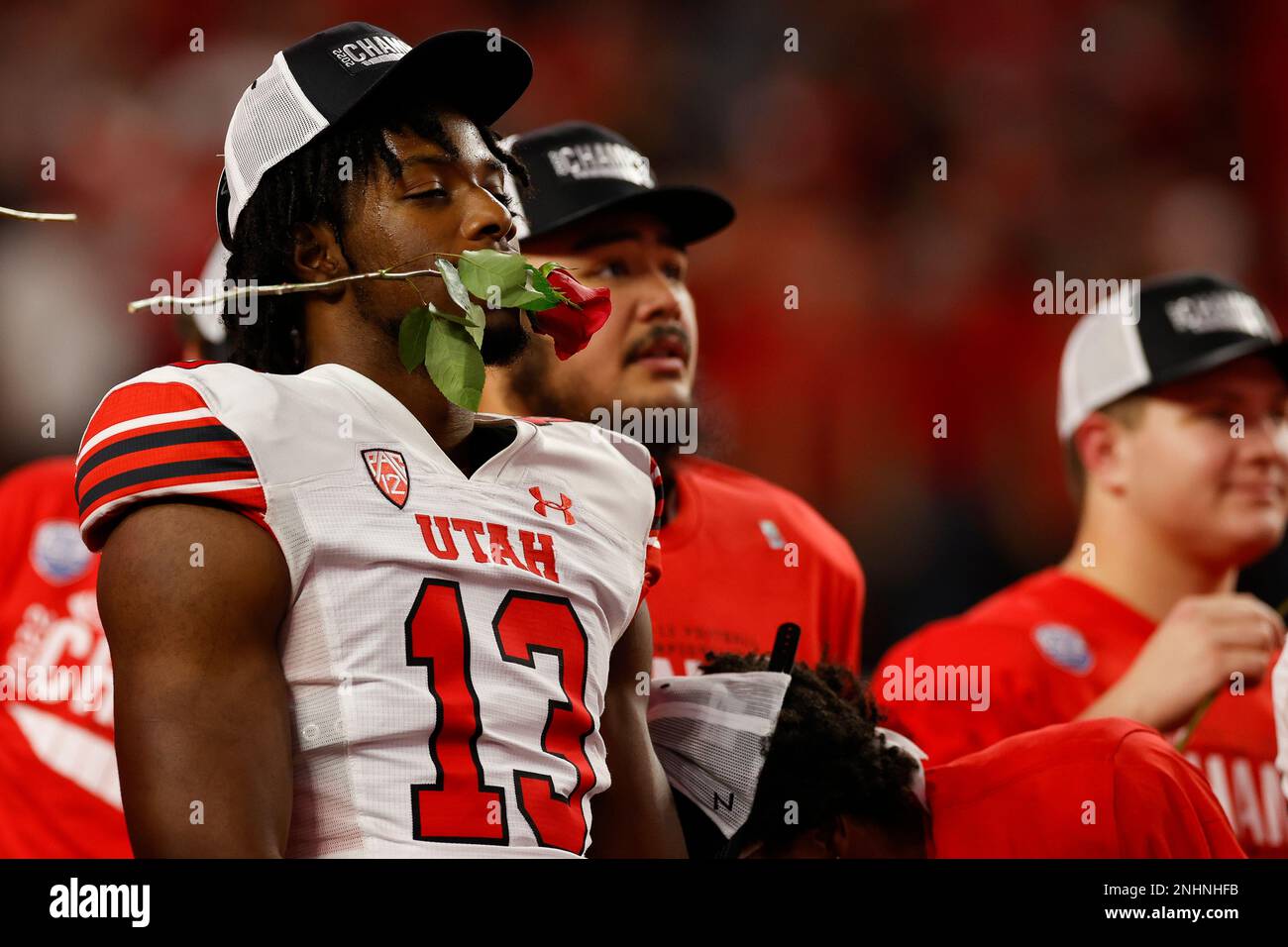 Utah Defensive End Chase Kennedy 13 Celebrates Following An NCAA utah-defensive-end-chase-kennedy-13-celebrates-following-an-ncaa