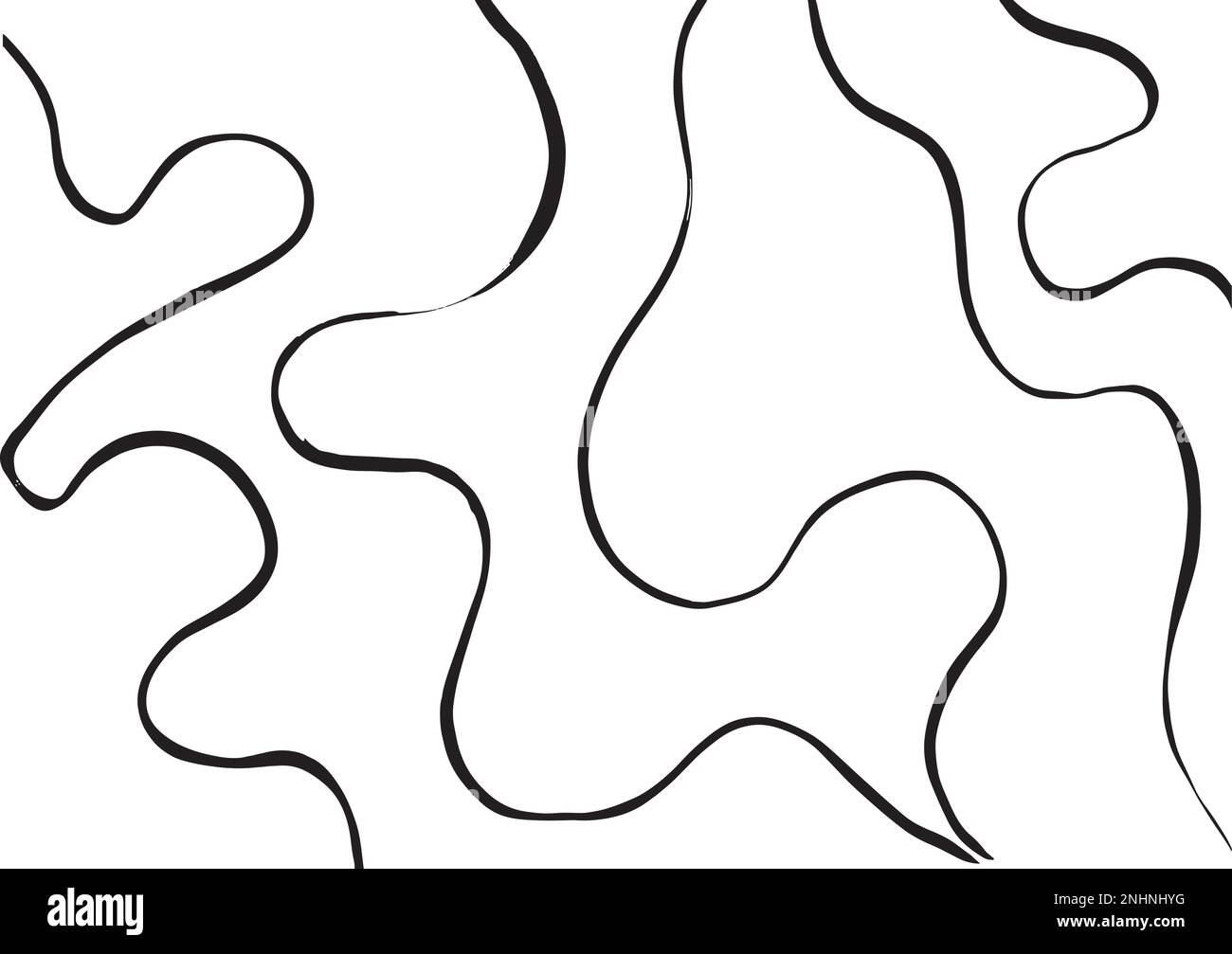 Ink Brush Strokes Wave Grunge Set Stock Vector Image & Art - Alamy