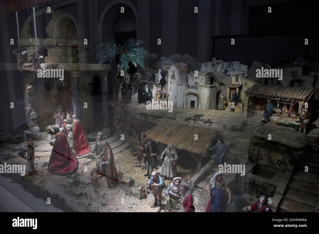 Nativity Scene Examples General view of the 18th century Neapolitan nativity scene of the Museo ...