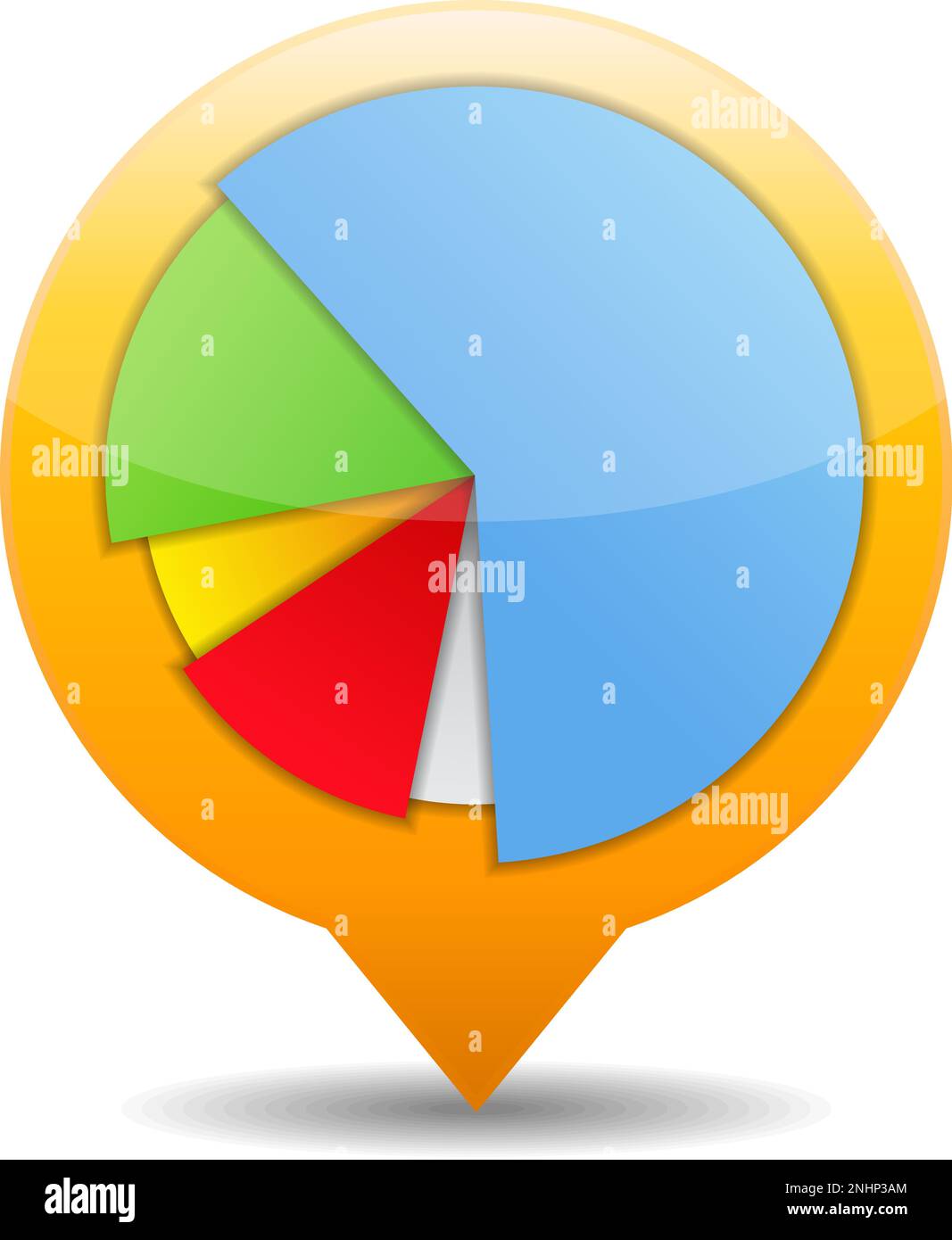 Pie chart icon, vector eps10 illustration Stock Vector Image & Art - Alamy
